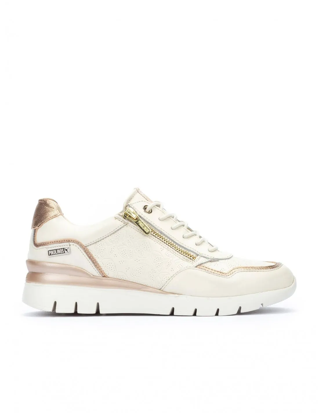 Zapatillas Blancas Relieve Floral PIKOLINOS