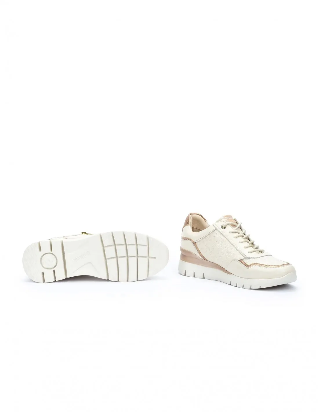 Zapatillas Blancas Relieve Floral PIKOLINOS