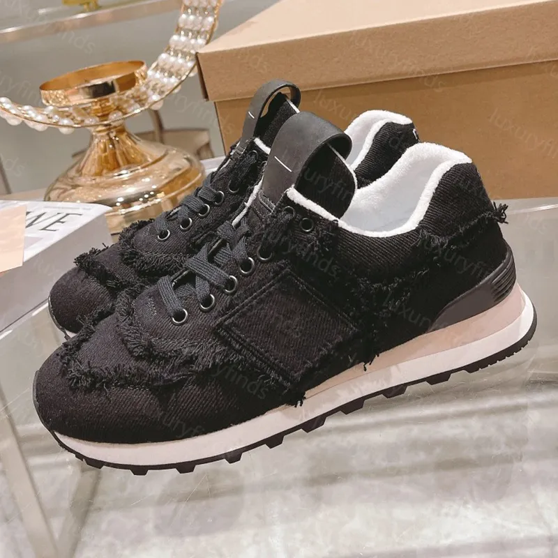 Zapatillas de carreras Diseñador de zapatos para mujeres zapatos de gamuza y zapatillas de malla Mirror de calidad retro