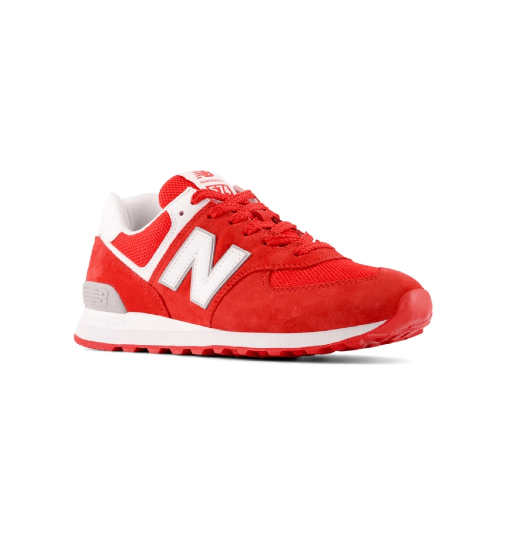 Zapatillas de Piel 574 rojo