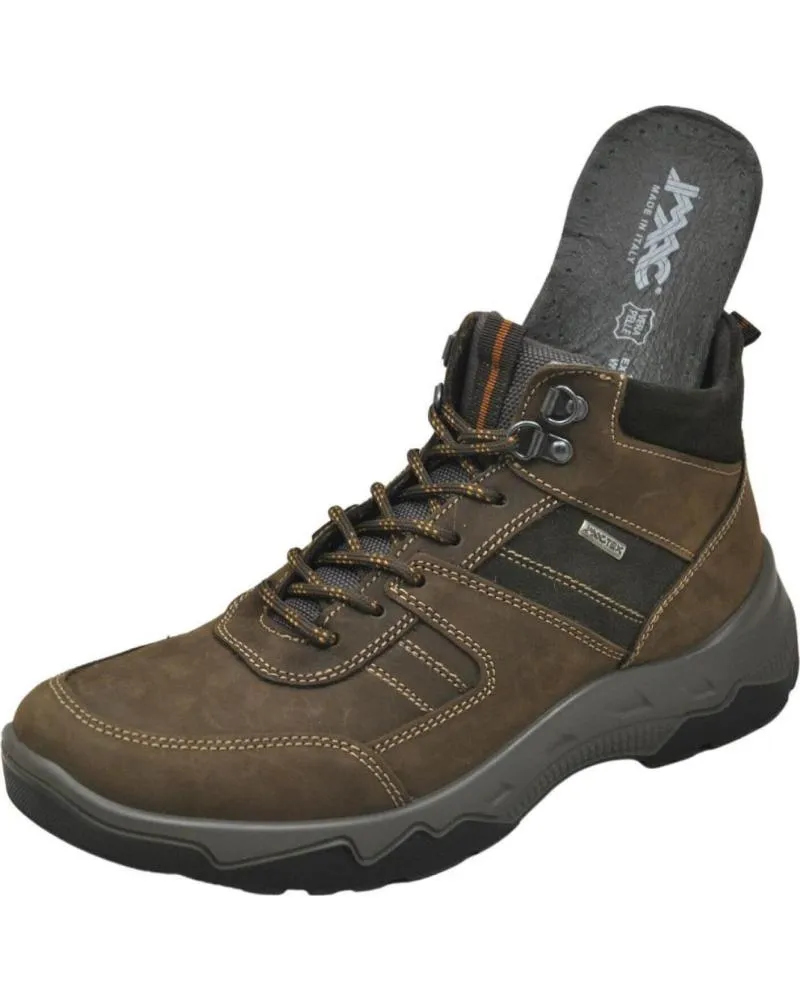 ZAPATILLAS DEPORTE DE HOMBRE IMAC  BOTA DE CORDON PARA PLANTILLAS HOMBRE ANCHO SUELA COFFEEBROWN