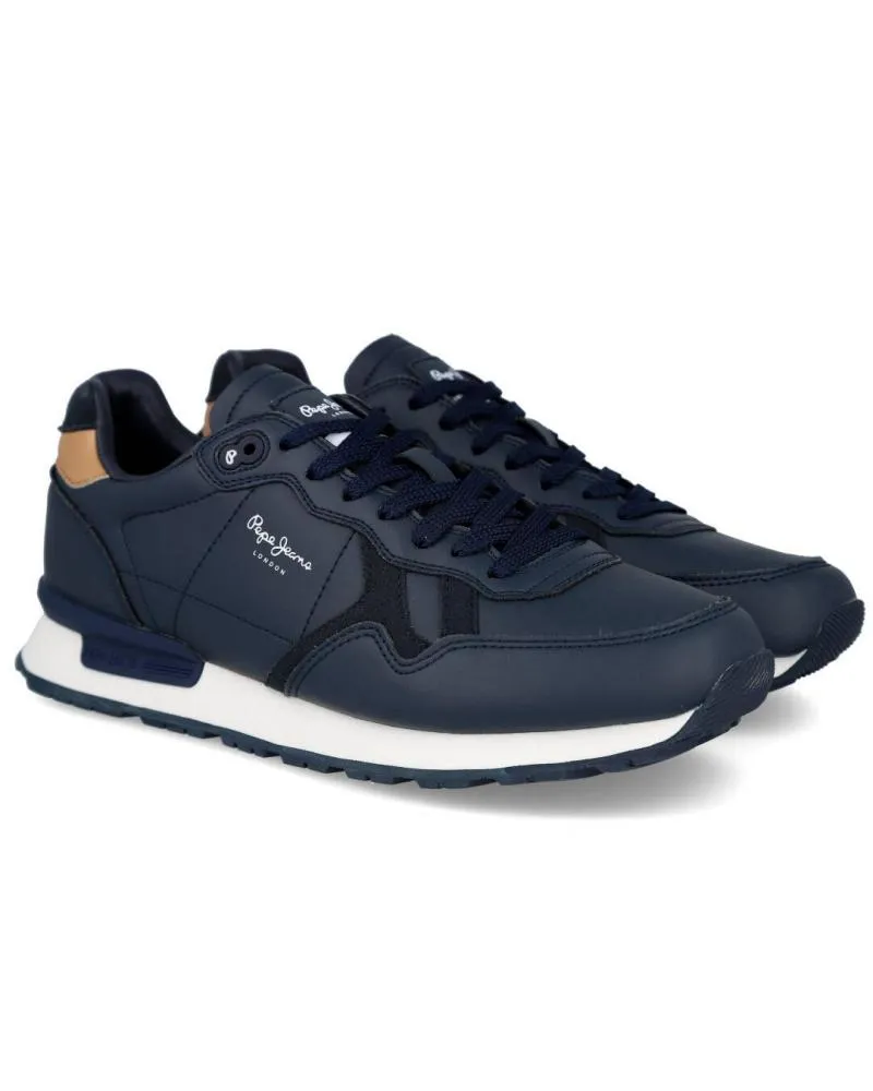 Zapatillas deporte de Hombre PEPE JEANS PMS30850 BRITT MAN FLAG CLASIC AZUL