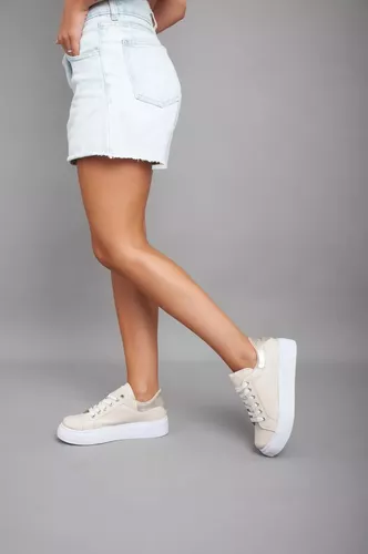 ZAPATILLAS MUJER BAJAS MODA LIVIANA COMODA ECO CUERO ART110