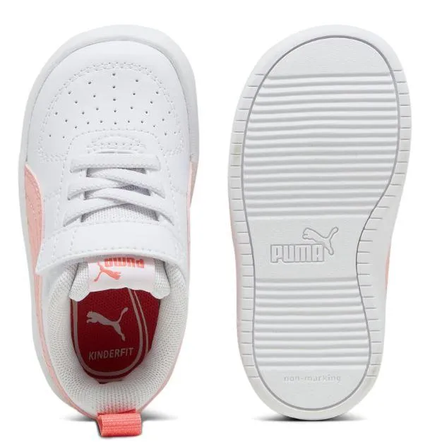 Zapatillas Puma Rickie AC Niñas Velcro Blanco/Rosa