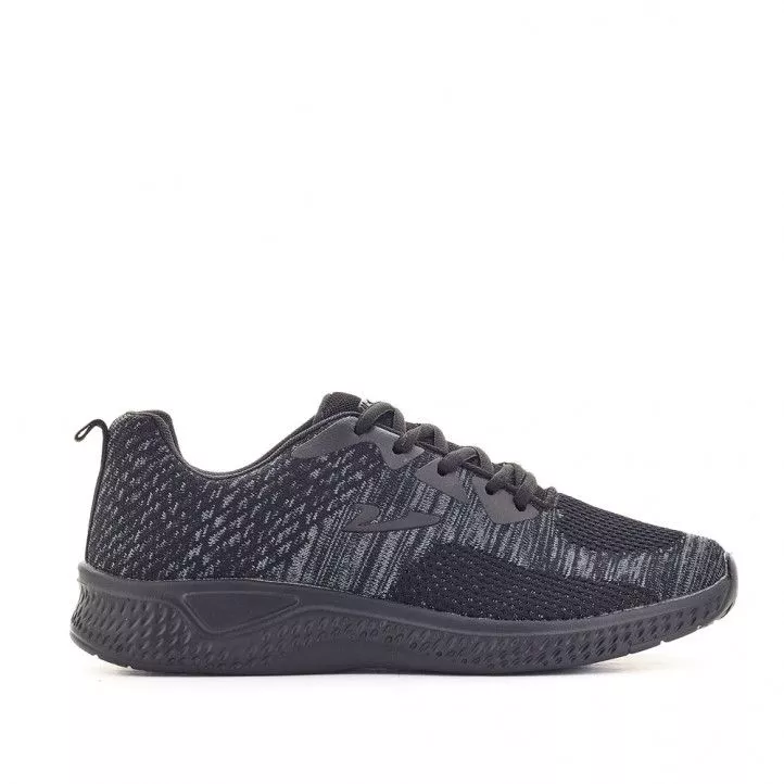 Zapatillas Vicmart negra con detalles grises y cordones