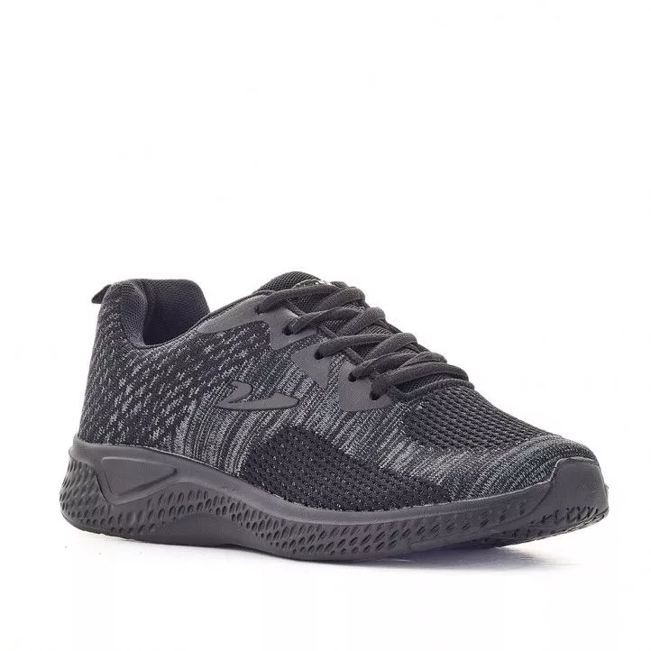 Zapatillas Vicmart negra con detalles grises y cordones
