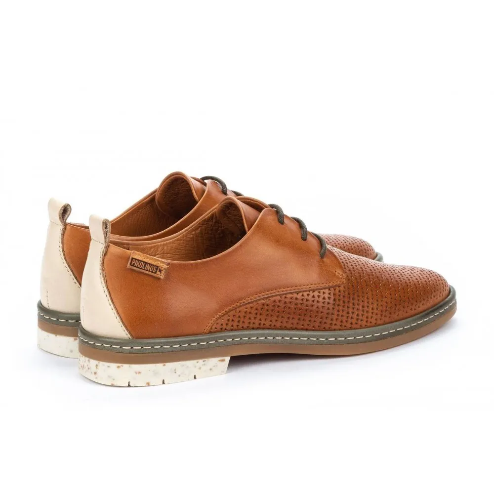 ZAPATO DE CORDóN OUTLET PIKOLINOS SANTANDER W7C BRANDY MARFIL