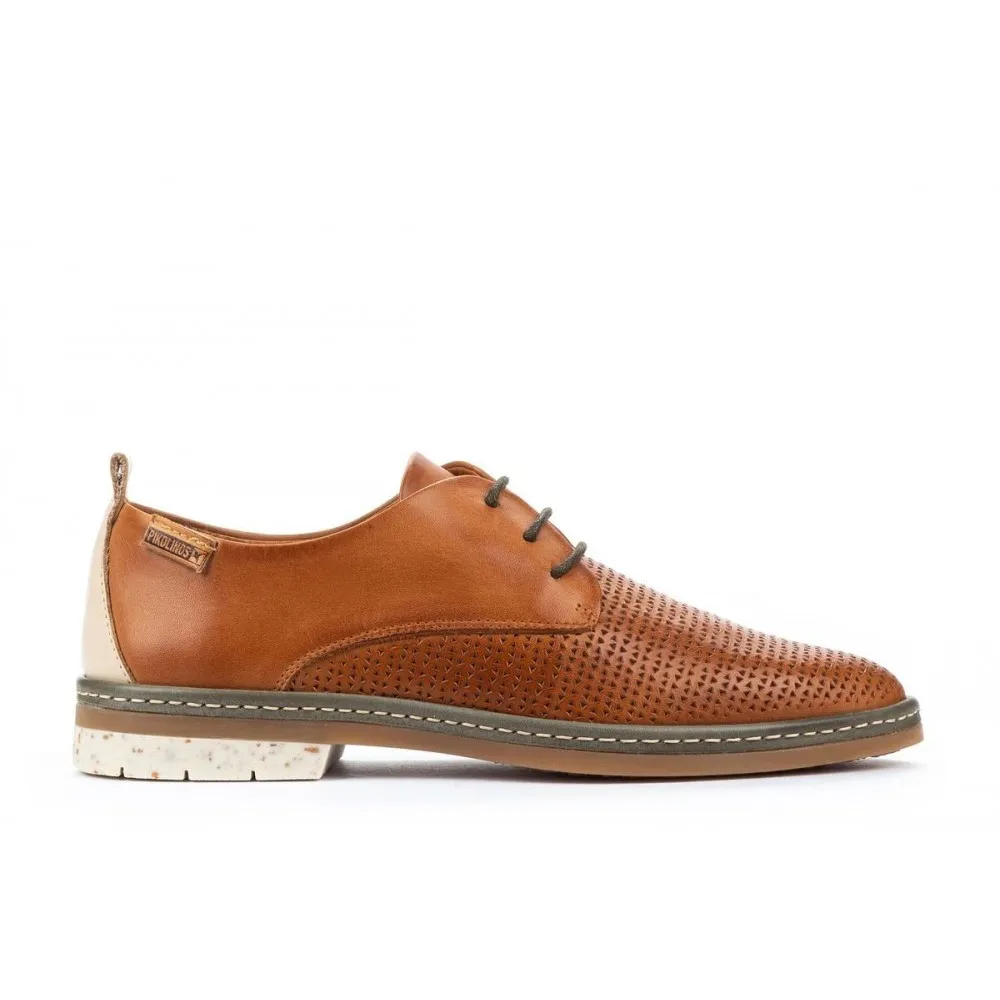 ZAPATO DE CORDóN OUTLET PIKOLINOS SANTANDER W7C BRANDY MARFIL