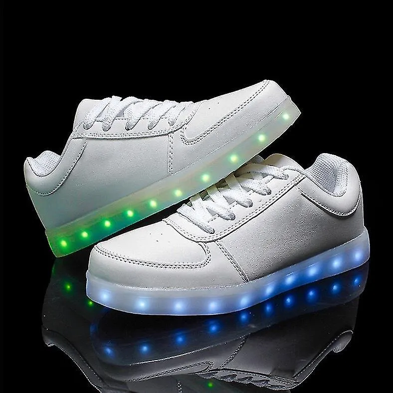 Zapatos de luz LED para hombres y mujeres Activismo estudiantil Zapatos de tablero Zapatos luminosos de carga USB Zapatos fluore