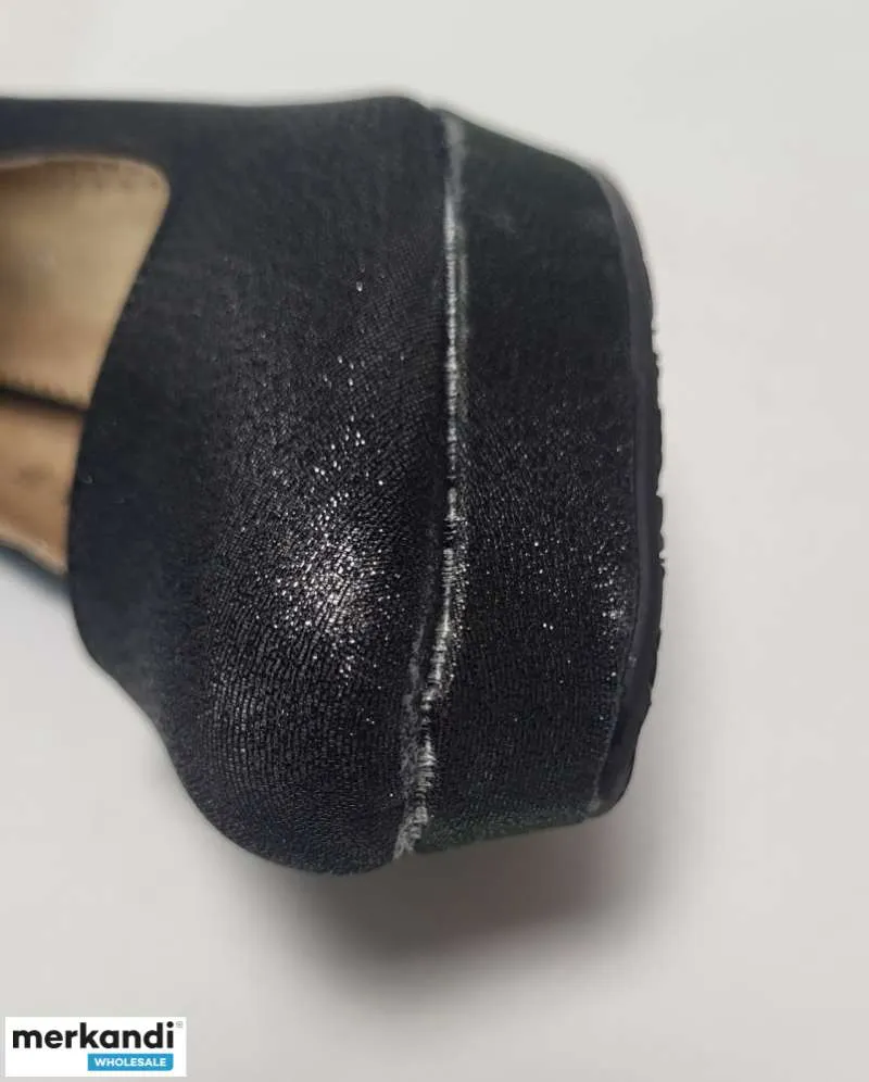ZAPATOS DE MUJER  ZAPATOS DE SALóN NEGROS CON PURPURINA Y TACóN ALTO