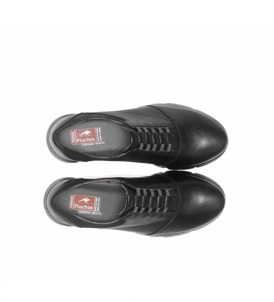 Zapatos de piel Bona F1357 negro