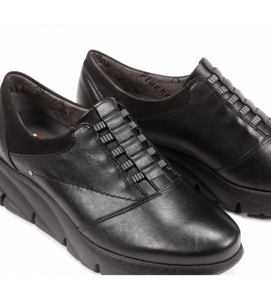 Zapatos de piel Bona F1357 negro