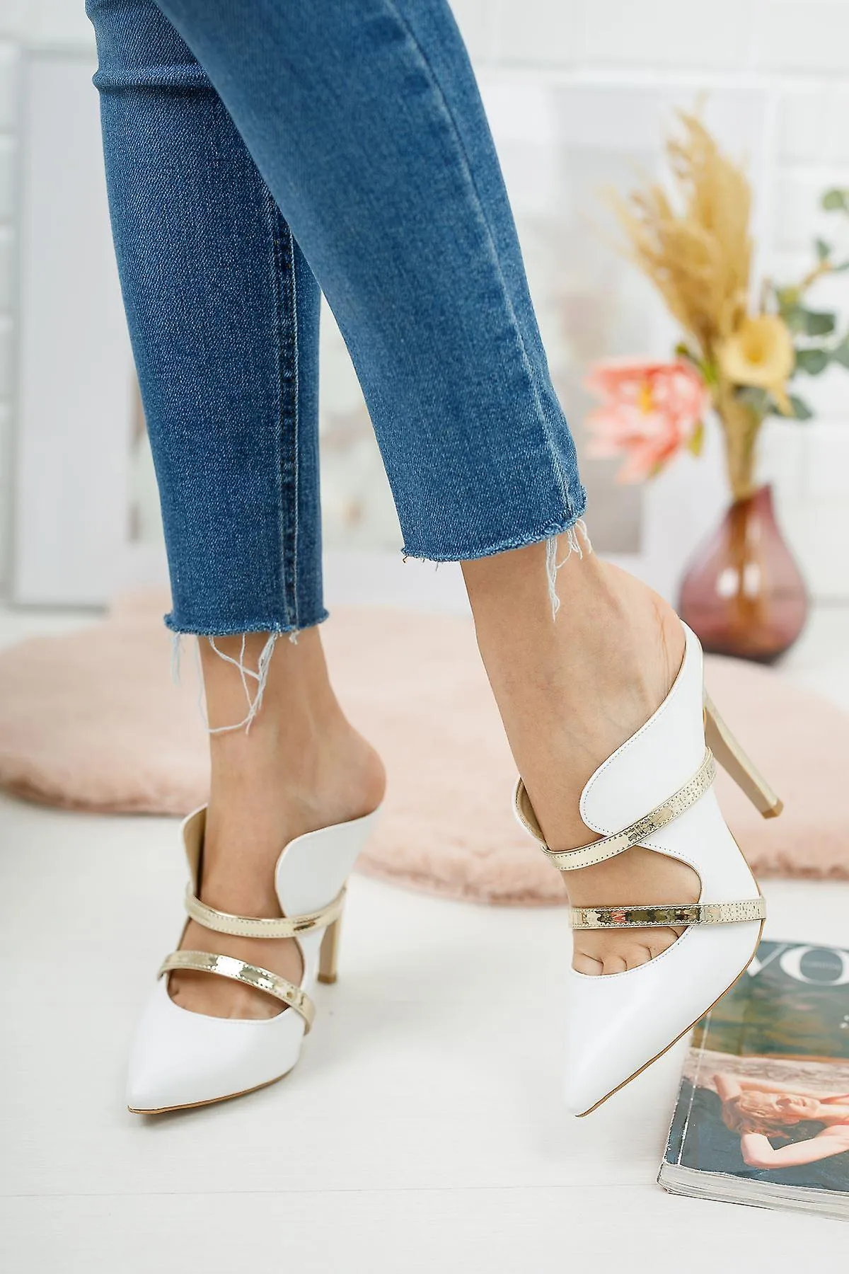 Zapatos de tacón alto hechos a mano de lujo ligeros cómodos para mujer
