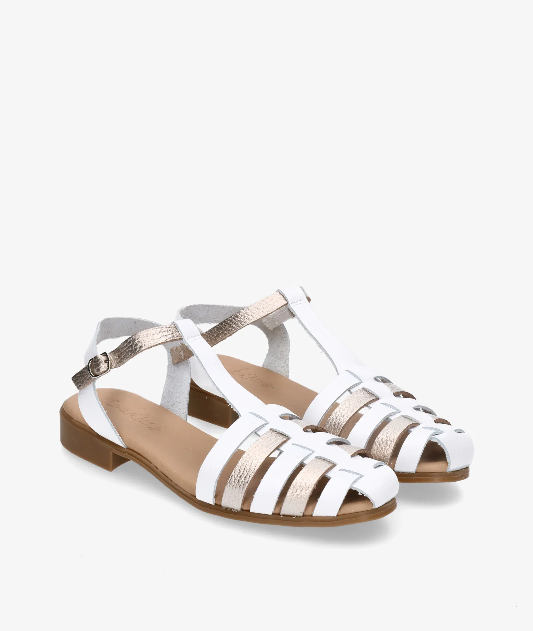 Zapatos de tacón bajo pabloochoa.shoes 117435 en blanco