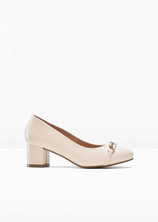 Zapatos de tacón Crema