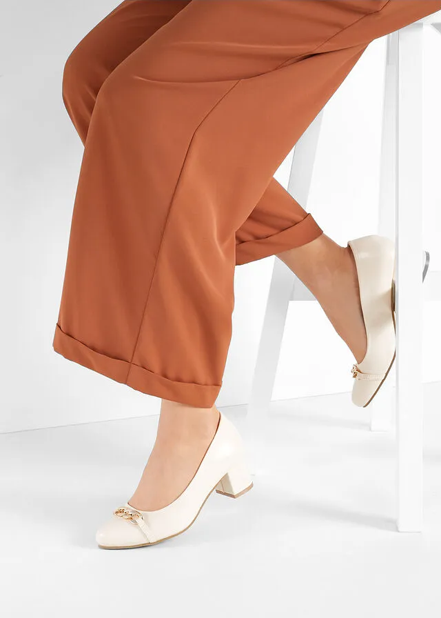 Zapatos de tacón Crema