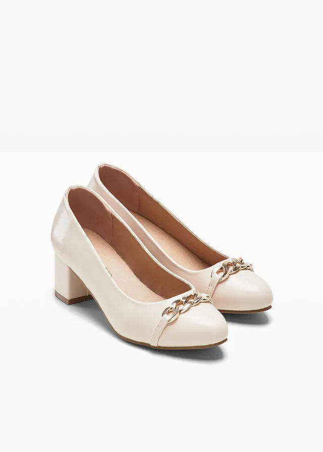 Zapatos de tacón Crema