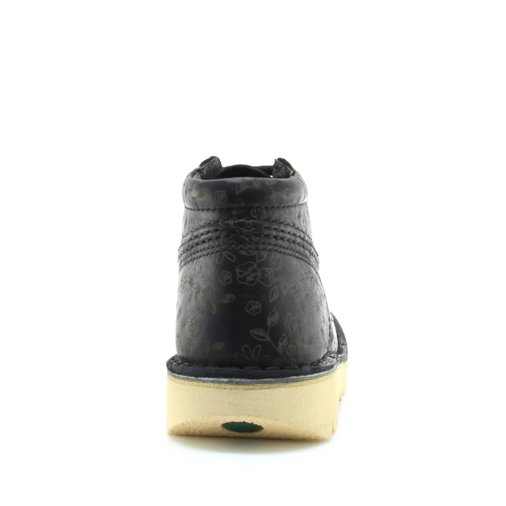 Zapatos Kickers NeoRallye Negro Flores