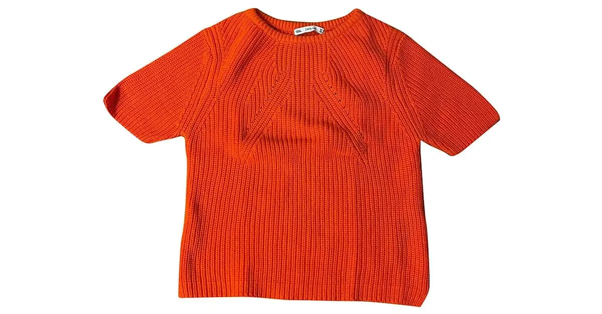 Zara Prendas de punto Naranja 