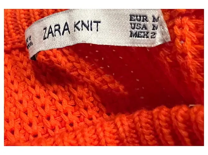 Zara Prendas de punto Naranja 